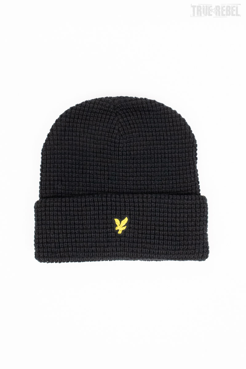 Lyle & Scott Waffle Beanie Jet Black