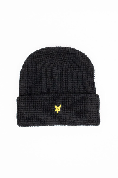 Lyle & Scott Waffle Beanie Jet Black