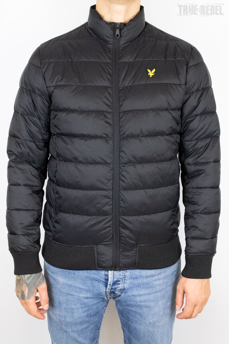 Lyle Scott Hooded Wadded Jacket Jet Black 149 90