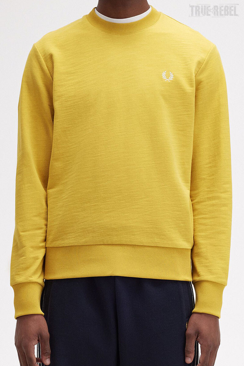 Fred perry yellow sweatshirt sale