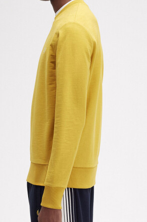 Fred Perry Sweater Crew Neck Textured Honeycomb