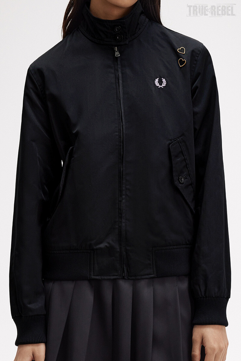 Fred Perry Ladies Amy Winehouse Satin Jacket Zip Through...