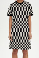 Fred Perry Pique Dress Chequerboard Black