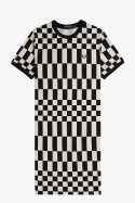 Fred Perry Pique Dress Chequerboard Black