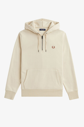 Fred Perry Fleece Hoodie Back Oatmeal