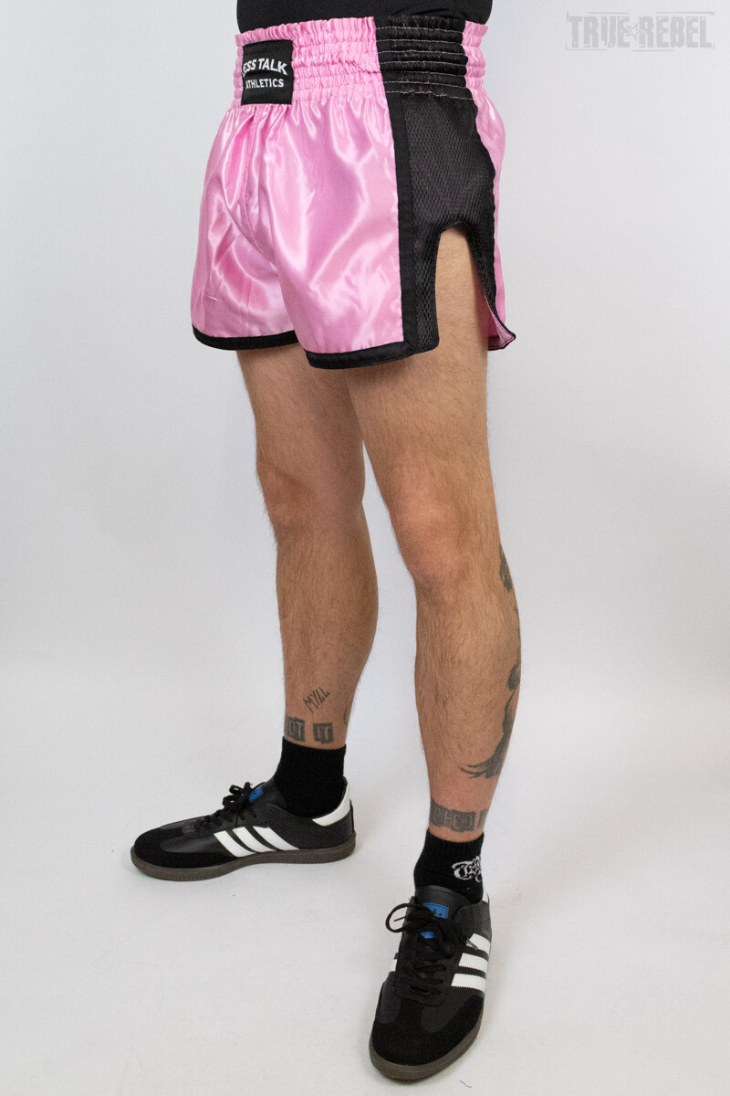 Less Talk Muay Thai Shorts All Pink