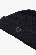 Fred Perry Waffle Knit Beanie Black