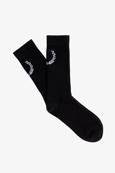 Fred Perry Jacquard Socks Laurel Wreath Black