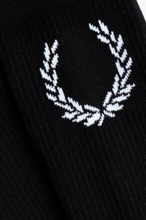 Fred Perry Jacquard Socks Laurel Wreath Black