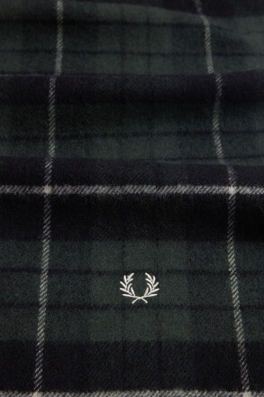 Fred Perry Lambswool Tartan Scarf Black