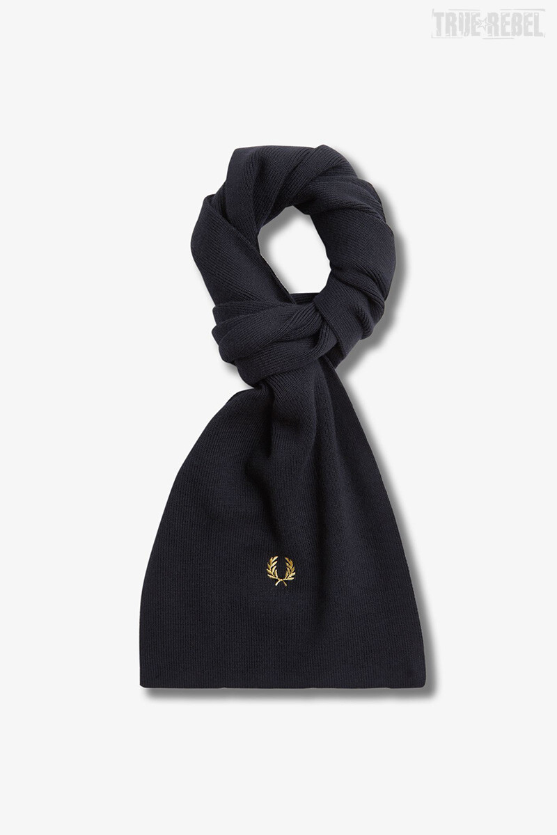 Fred Perry Classic Merino Wool Scarf Black