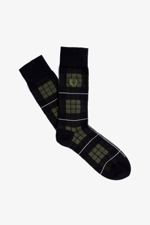 Fred Perry Tartan Socks Wreath Green