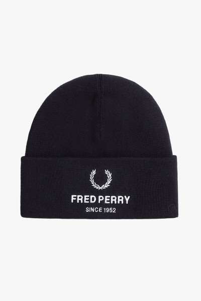 Fred Perry Branded Beanie Black