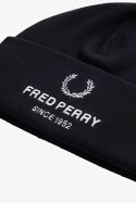 Fred Perry Branded Beanie Black