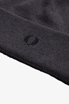 Fred Perry Classic Beanie Dark Grey Marl Black