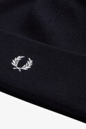 Fred Perry Classic Beanie Navy Snow White