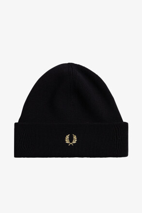 Fred Perry Classic Beanie Black Champagne