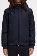 Fred Perry Hooded Brentham Jacket Navy Dark Caramel