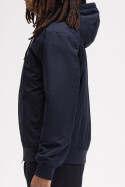 Fred Perry Hooded Brentham Jacket Navy Dark Caramel