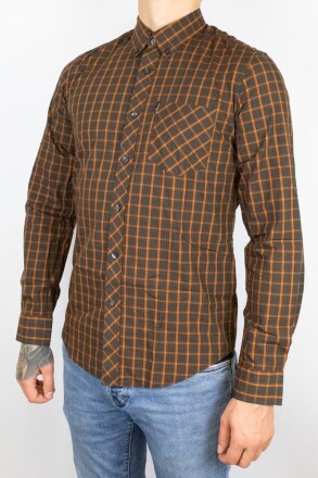 Ben Sherman Shirt LS Signature House Check Orange