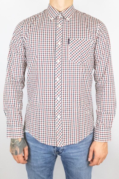 Ben Sherman Signature House Check Shirt LS Red