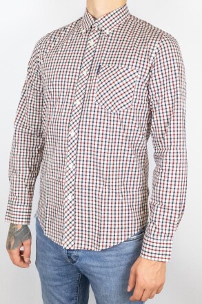 Ben Sherman Signature House Check Shirt LS Red