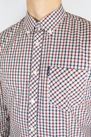Ben Sherman Signature House Check Shirt LS Red