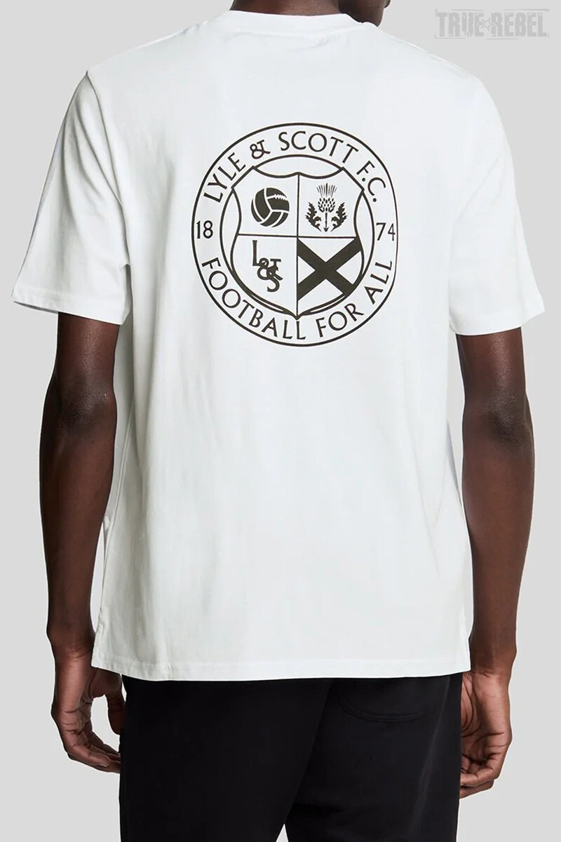 Lyle & Scott T-Shirt Football For All Graphic White