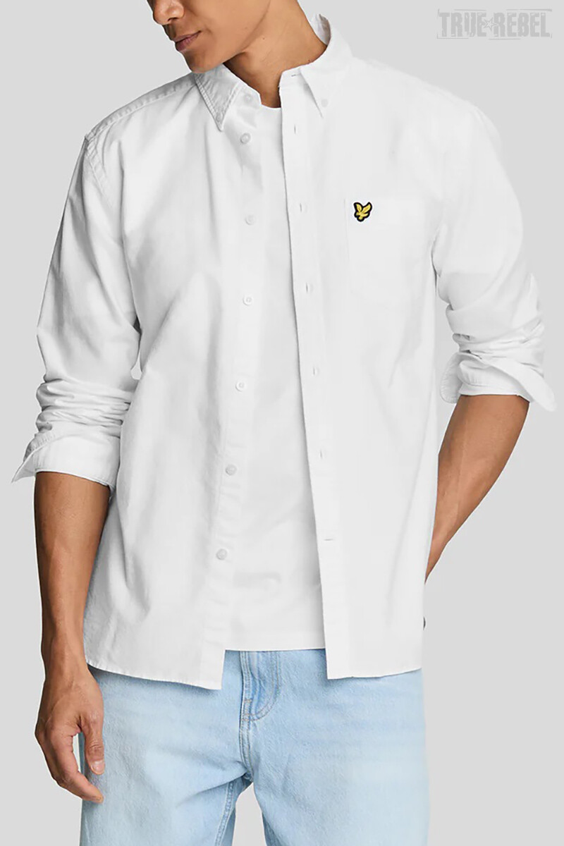 Lyle & Scott Longsleeve Plain Oxford Shirt White