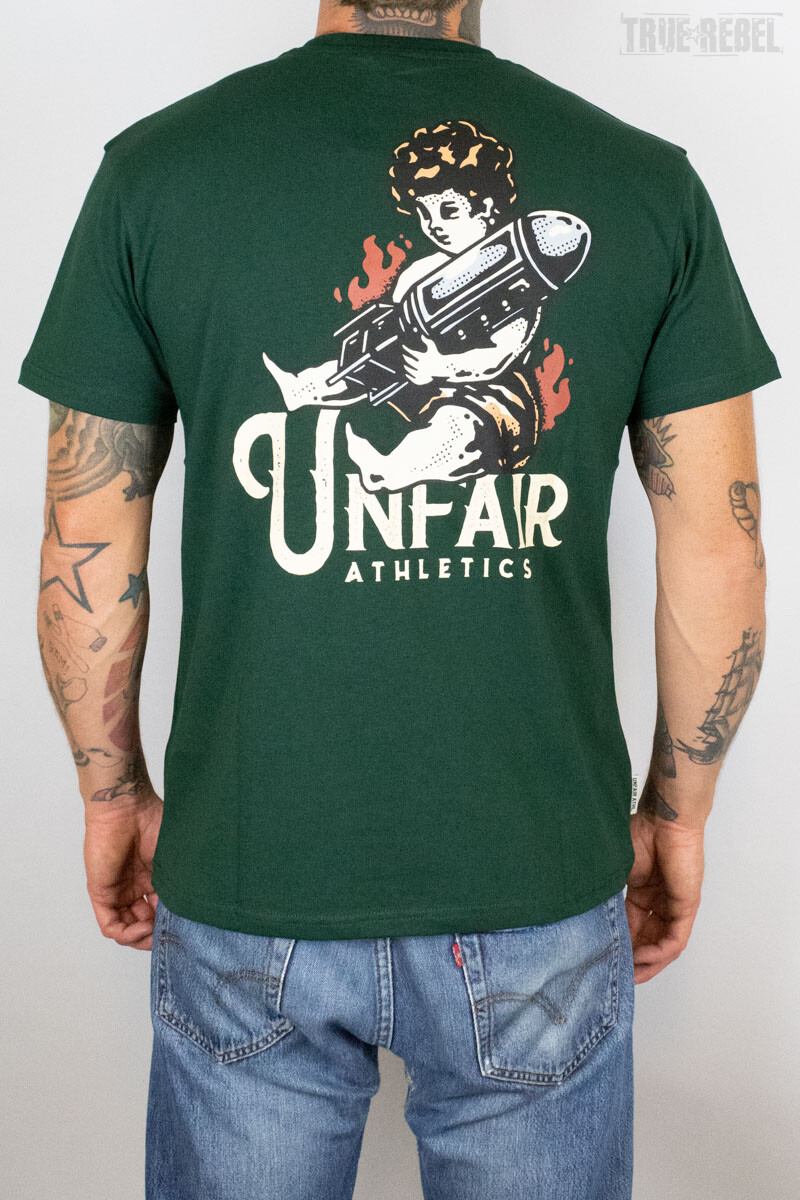 Unfair Athletics T-Shirt Save Angel Forest Green