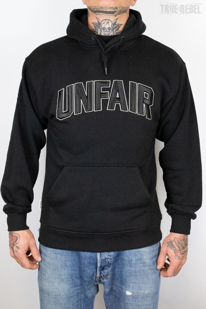 Unfair Athletics Hoodie Curved 3D Embroidery Black