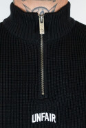 Unfair Athletics Halfzip Sweater Heavy Knitted Black