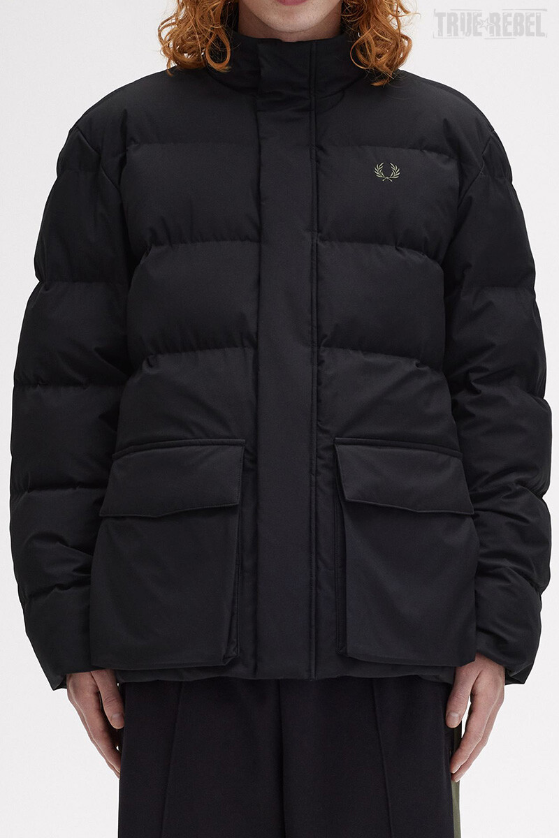 Fred Perry Padded Pocket Detail Jacket Black