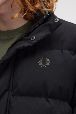 Fred Perry Padded Pocket Detail Jacket Black LW Green