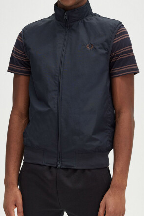 Fred Perry Brentham Gilet Navy Carrington Brick