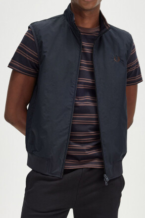 Fred Perry Brentham Gilet Navy Carrington Brick