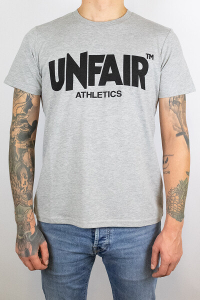 Unfair Athletics Classic Label T-Shirt Grey Black