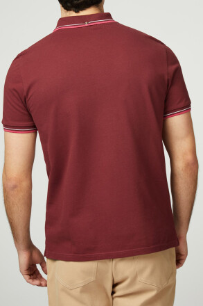 Ben Sherman Signature Pique Polo Shirt Wine