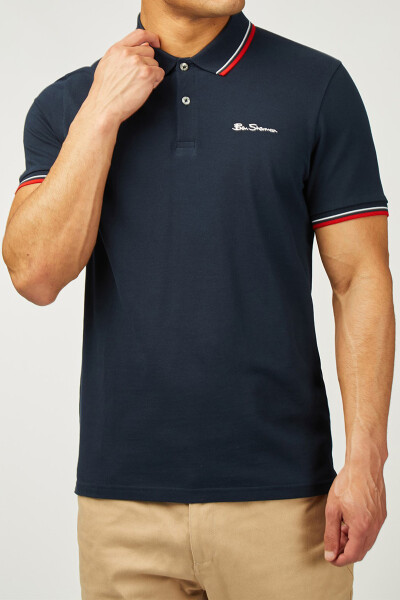 Ben Sherman Signature Pique Polo Shirt Dark Navy