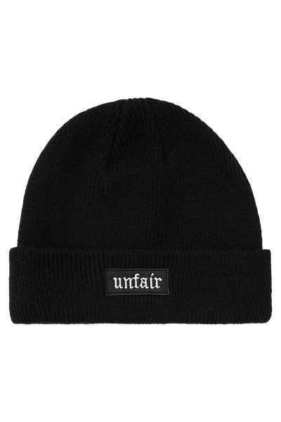 Unfair Fracture Beanie Black