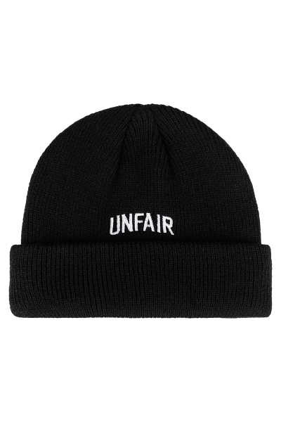 Unfair Curved Beanie Black