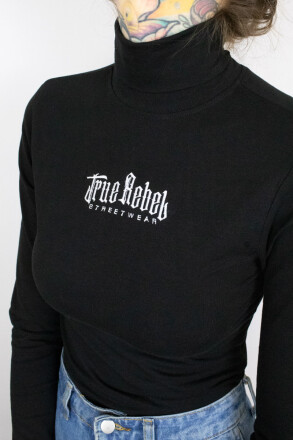 True Rebel Turtle Neck Longsleeve Vatos Locos Black