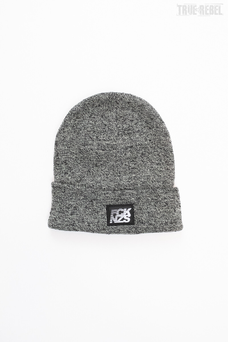 True Rebel Beanie FCK NZS Stripes Antique Grey