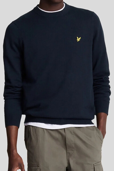 Lyle & Scott Cotton Merino Crew Neck Dark Navy