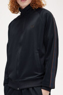 Fred Perry Contrast Tape Track Jacket Navy Carrington Brick