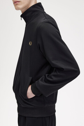 Fred Perry Track Jacket Black Metalic Gold