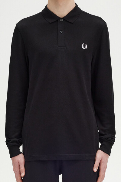 Fred Perry Longsleeve Polo Plain Black