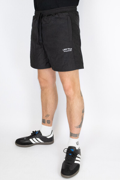 Less Talk Athletics Nylon Crush Shorts Black