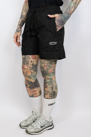 Less Talk Athletics Nylon Crush Shorts Black