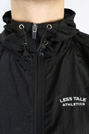 Less Talk Athletics Nylon Crush Windbreaker Black